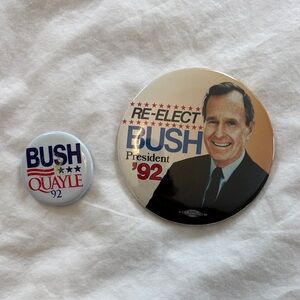 Re-Elect Bush '92 Campaign Buttons